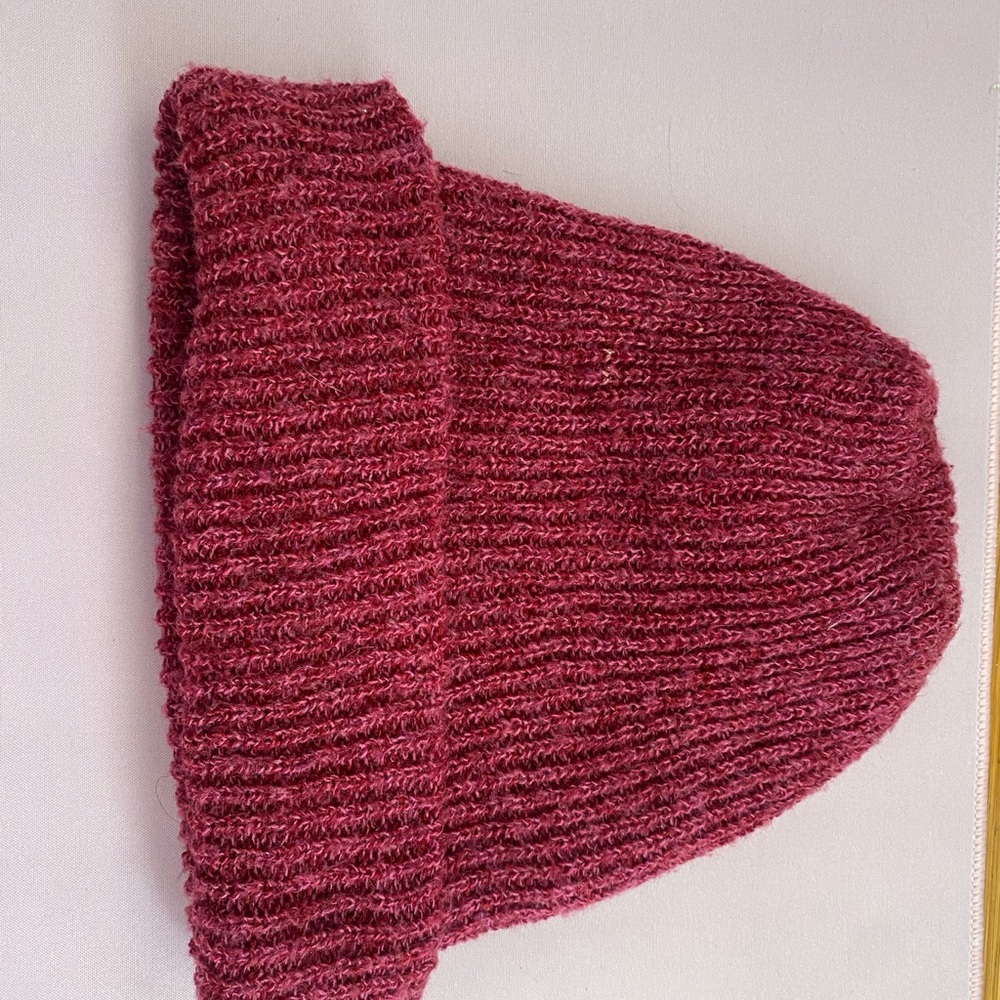 Cozy Knit Beanie in Deep Red